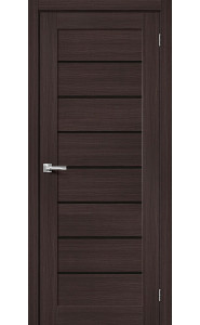 Межкомнатная дверь Браво-22, со стеклом, цвет Wenge Melinga