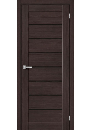 Межкомнатная дверь Браво-22, со стеклом, цвет Wenge Melinga
