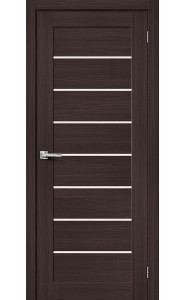 Межкомнатная дверь Браво-22, со стеклом, цвет Wenge Melinga
