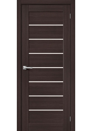 Межкомнатная дверь Браво-22, со стеклом, цвет Wenge Melinga