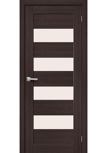 Межкомнатная дверь Браво-23, со стеклом, цвет Wenge Melinga