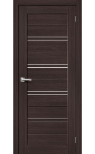 Межкомнатная дверь Браво-28, со стеклом, цвет Wenge Melinga