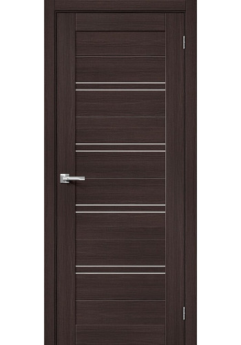Межкомнатная дверь Браво-28, со стеклом, цвет Wenge Melinga
