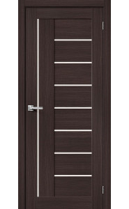 Межкомнатная дверь Браво-29, со стеклом, цвет Wenge Melinga