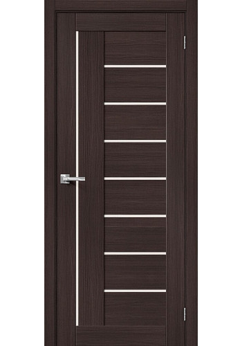 Межкомнатная дверь Браво-29, со стеклом, цвет Wenge Melinga