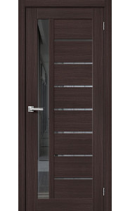 Межкомнатная дверь Браво-27, со стеклом, цвет Wenge Melinga