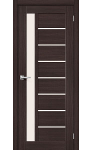 Межкомнатная дверь Браво-27, со стеклом, цвет Wenge Melinga
