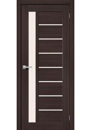 Межкомнатная дверь Браво-27, со стеклом, цвет Wenge Melinga