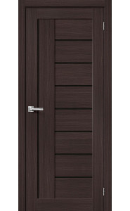 Межкомнатная дверь Браво-29, со стеклом, цвет Wenge Melinga