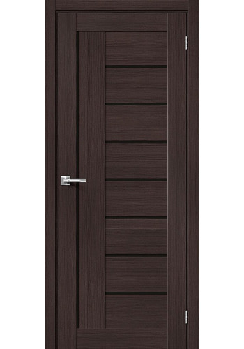 Межкомнатная дверь Браво-29, со стеклом, цвет Wenge Melinga