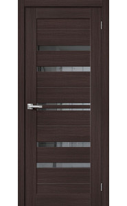 Межкомнатная дверь Браво-30, со стеклом, цвет Wenge Melinga